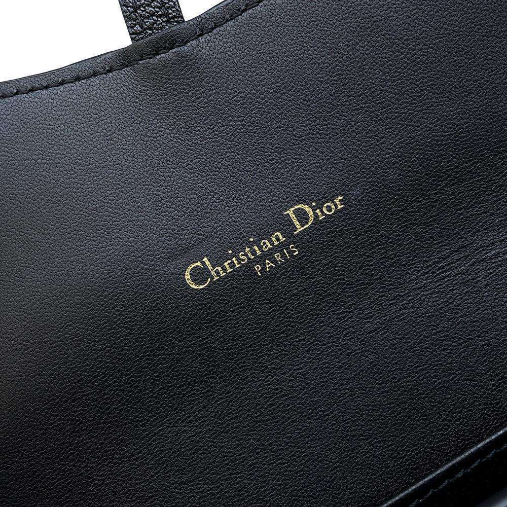 Christian Dior Chain Wallet Saddle Long Leather Black - Picture 8 of 14